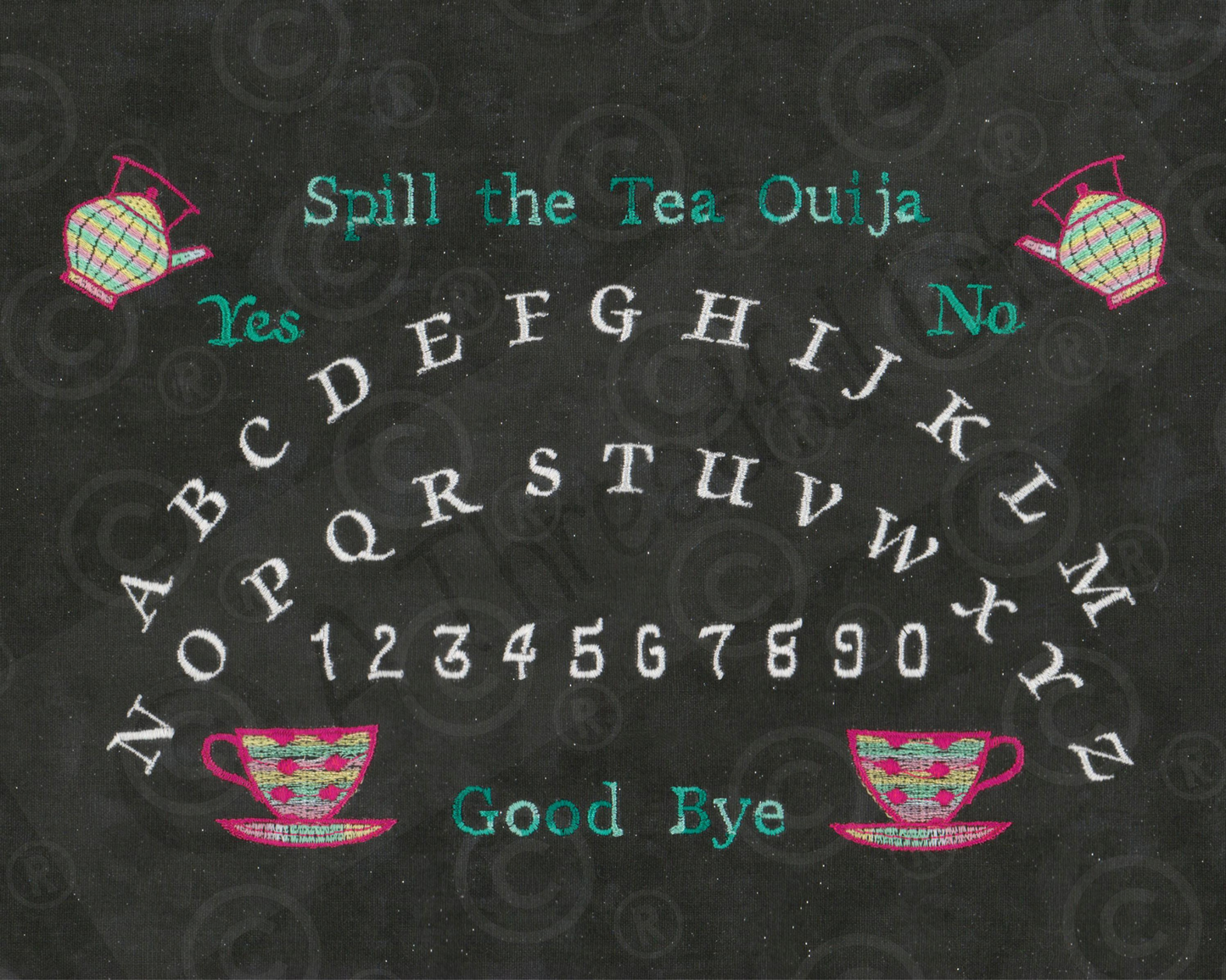 Spill the Tea Ouija Embroidery Print
